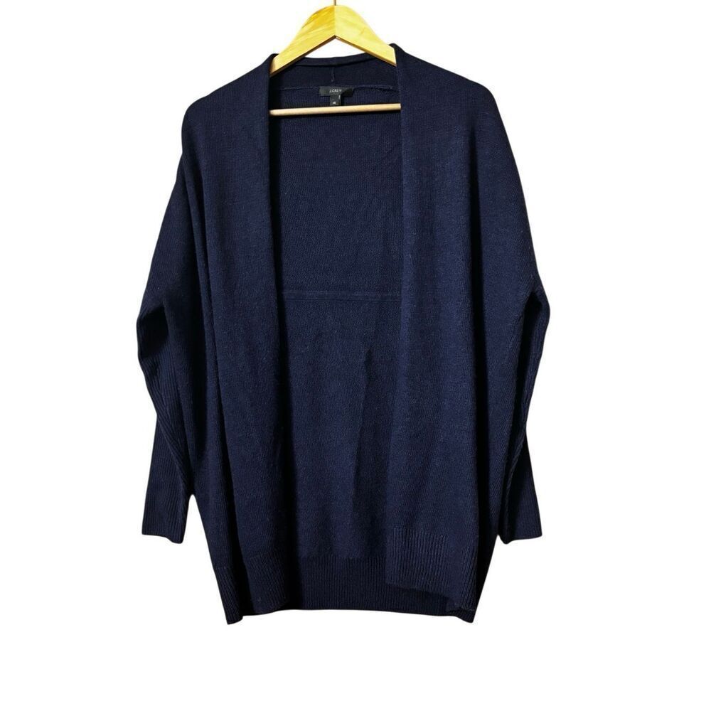 J. Crew open front wool blend cardigan blue XS